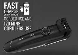 SYSKA HT900 BeardPro Corded & Cordless Trimmer with Fast Charge, 120 Min Runtime