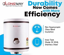 Longway Hotplus 15 ltr Automatic Storage Water Heater with Multiple Safety System & Anti-Rust Coating 5 Star Rated