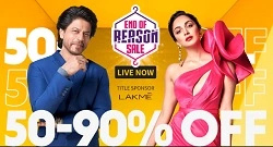 Myntra End of Reason Sale: 50% to 90% Off on Men’s & Women’s Fashion + Extra 10% Off with ICICI / Kotak Bank / CITI Cards