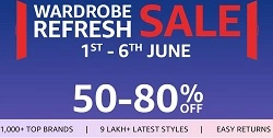 Amazon Wardrobe Refresh Sale: 50% – 80% off on Fashion Styles, Home Furnishing, Luggage + 10% extra off with HDFC Cards