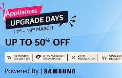 Amazon Appliances upgrade Days: Up to 50% off on Large & Small Home & Kitchen Appliances + 10% extra off with ICICI Credit Card