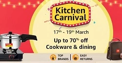Amazon Kitchen Carnival: Up to 70% off on Cookware & Dining Products