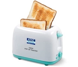 KENT 16105 Crisp Pop Up Toaster 700Watts | 2 Slice Automatic Pop up electric Toaster | 6 Heating Modes | Auto Shut off for Rs.1099 @ Amazon