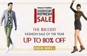 Amazon Wardrobe Refresh Sale: 50% – 80% off on Fashion Styles, Home Furnishing, Luggage + 10% extra off with ICICI Credit Cards