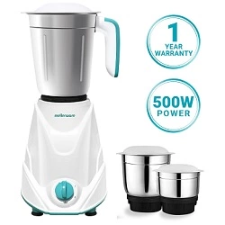 INALSA Mellerware Mixer Grinder MWMG 01-500W with 3 Stainless Steel Jars