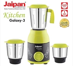 Jaipan Kitchen Galaxy-3 550 watts With High Quality 3 Stainless Steel Jars