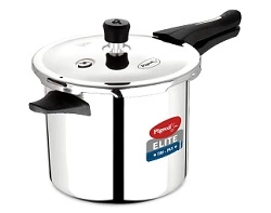 Pigeon by Stovekraft Elite Sine Stainless Steel 3 L Tri-Ply Body Outer Lid Pressure Cooker Induction and Gas Stove Compatible for Rs.1595 @ Amazon