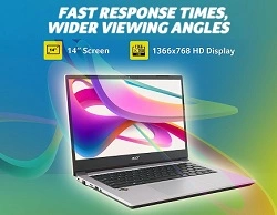 Acer One 14 Business Laptop AMD Ryzen 3 3250U Processor (8GB RAM/ 256GB SSD/ AMD Radeon Graphics/ Windows 11 Home) 14.0″ HD Display for Rs.25990 @ Amazon