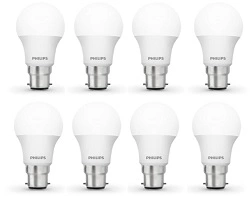 PHILIPS Ace Saver 10W B22 LED Bulb, 900 lm, Cool Day Light, Pack of 8