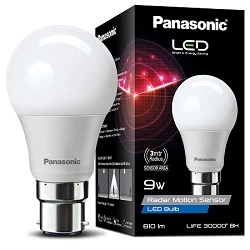 Panasonic 9W LED Radar Motion Sensor LED Bulb for Rs.199 @ Amazon