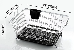 TEX-RO Stainless Steel Dish Drainer Kitchen Rack for Utensils (Medium) for Rs.949 @ Amazon