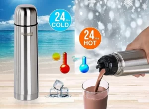 Sumeet Stainless Steel Double Walled Vacuum Flask/Water Bottle, with Flip Lid, 1000 ml for Rs.699 @ Amazon