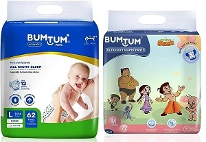 Bumtum Baby Diapers – 50% – 74% off + 5% extra off (Starts Rs.5 per diaper)