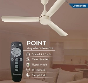 Crompton Energion Hyperjet 1200mm BLDC Ceiling Fan with Remote Control | Energy Saving | 2 Year Warranty for Rs.2299 @ Amazon