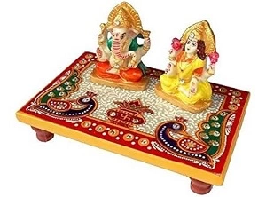 Ganesh and Lakshmi Ji Idol with Choki (Marble, 6×4 Inches) for Rs.265 @ Amazon
