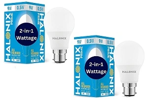 Halonix 2-in-1 Dimmable 9W, 0.5W Multi Wattage Adjustable Light Led Bulb (Pack of 2)
