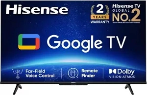 Hisense A6H 126 cm (50 inch) Ultra HD (4K) LED Smart Google TV with Hands Free Voice Control, Dolby Vision and Atmos