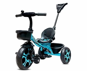 Kidsmate Junior Plug N Play Kids/Baby Tricycle with Parental Control, Storage Basket, Cushion Seat and Seat Belt