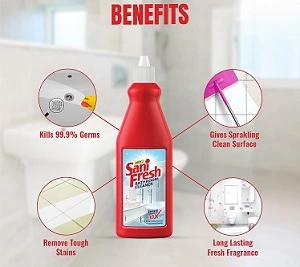 Sanifresh Bathroom Cleaner – 1L | Advanced Thicker Formulation | Kills 99.9% Germs for Rs.99 @ Amazon