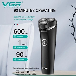 Get a Super-Fast Charge and IPX6 Fully Waterproof with the VGR V-319 Premium Cordless Rechargeable 3 Head Shaver for Rs.849 @ Amazon