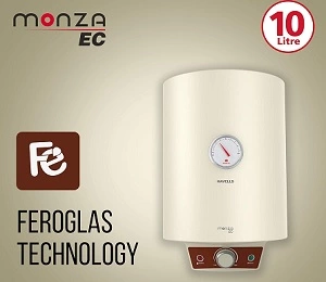Havells Monza EC 15 L Storage Water Heater, Metallic Body, 2000 W, With Free Flexi Pipe and Free Installation for Rs.6598 @ Amazon