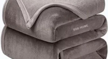 BSB HOME Mink Blanket Ultrasoft & Lightweight Double Bed for Winter & Mild Winter 90×88 inches for Rs.549 @ Amazon