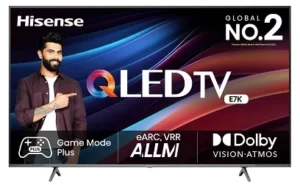 Hisense 139 cm (55 inches) 4K Ultra HD Smart QLED TV 55E7K | Dolby Vision & Atmos | Game Mode Plus | Voice Remote for Rs.28991 @ Amazon