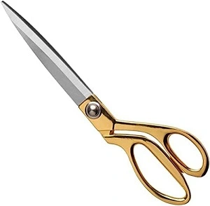 Mark Sewing-Tailoring Gold Sharp Stainless Steel Blade Fabric Cutting Scissors 10.5 Inch