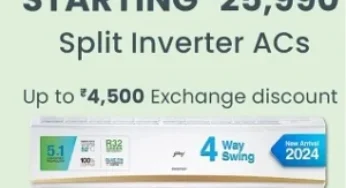 Amazon Blockbuster Deal on Air Conditioners up to 55% off + up to Rs.2500 Off with HDFC / SBI /Axis / CITI Card + up to Rs.4500 off on Exchange + No Cost EMI