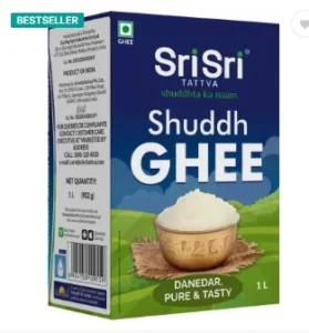Sri Sri Tattva Shuddh Ghee – Danedar Ghee 1 L for Rs.401 @ Flipkart