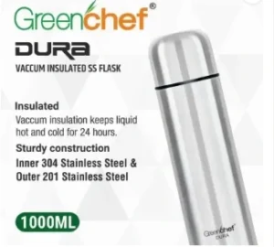 Greenchef Vacuum insulated SS 1000 ml Dura Flask for Rs.449 @ Flipkart