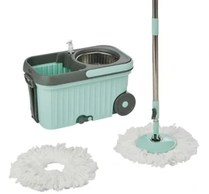 Presto! Elite Spin Mop with Steel Wringer and Auto-Fold Handle, 2 Refills
