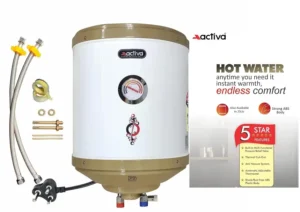 ACTIVA 2 KVA 25 L Storage Geyser ABS Top Bottom, 0.75 mm SS Tank with Temperature Meter Anti Rust Coated Body